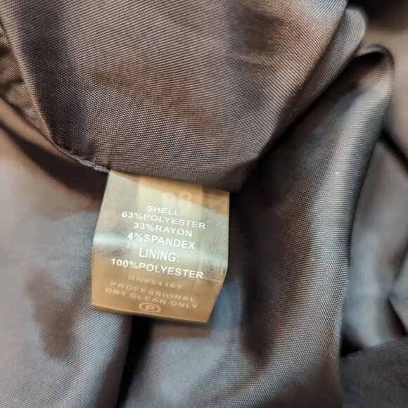 Calvin Klein Classic Black Dress with White Zipper Accents. Women's size 6. NEW - Picture 8 of 10